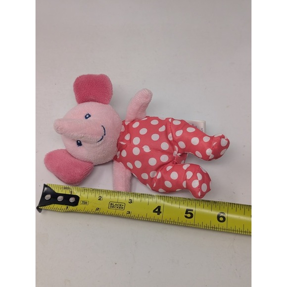 Garanimals Baby Plush Rattle Pink Elephant Polka Dot 2014 Small Prestige Toy VTG - Picture 6 of 6